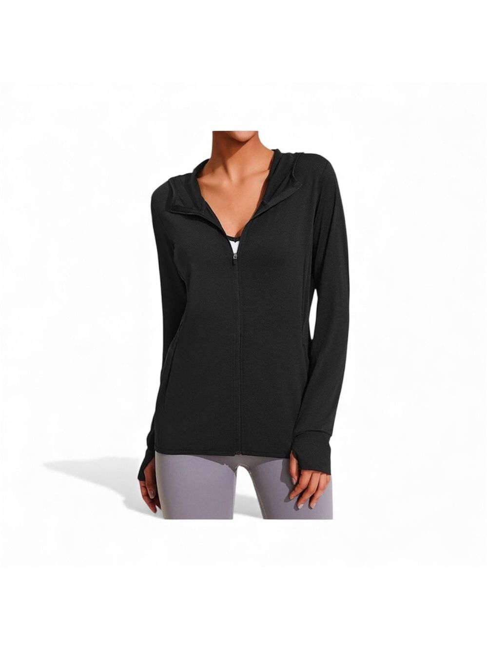Black Zip Up Hoodie